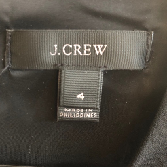 JCREW Dress with rouched waist and draped skirt, Black, 4 - Picture 6 of 10